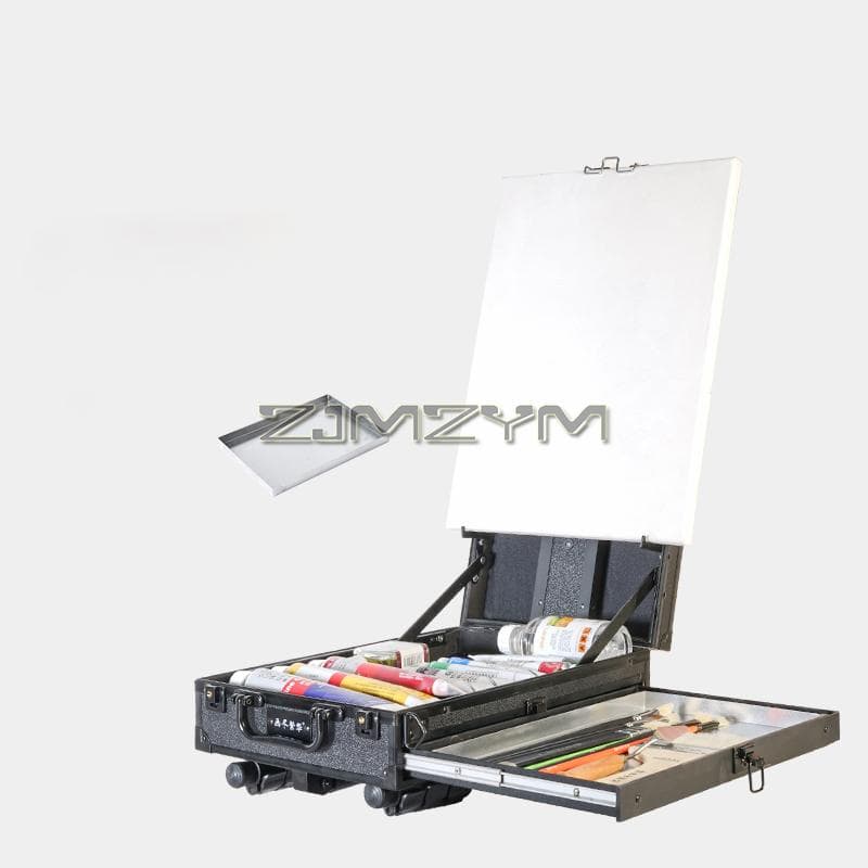 French Easel, Outdoor Easel, Portable Tabletop for Painting, Aluminum Travel Tripods, Adjustable Studio Sketchbox Easel Stand