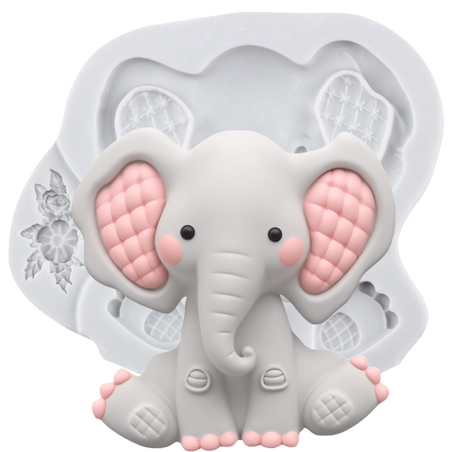 Molde de Silicone Elefante Moldes de Fondant Elefante Ferramentas para Decoração de Bolo Bolo Temático Sobremesa Decorada Molde de Chocolate e Doce
