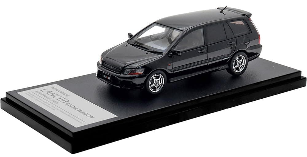 INTERALLIED Hi Story Escala Mitsubishi Lancer Cedia Wagon Edição Ralliart Acabamento Ametista HS505BK 1/43 (2001) Preto, Modelo,
