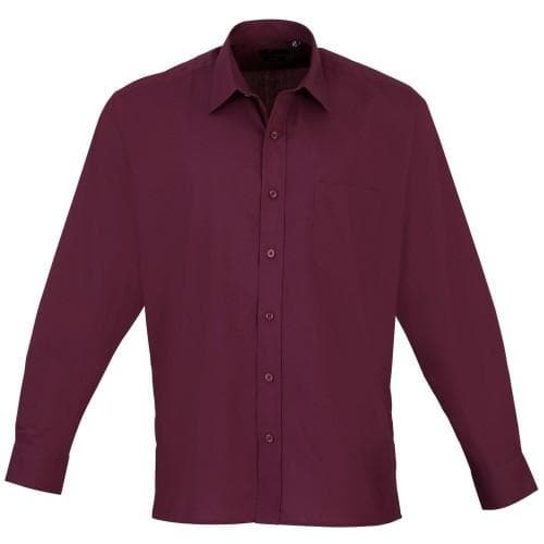 Premier Camisa formal masculina de popelina Premier de manga comprida cm caqui