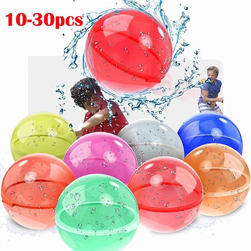 10-30Pcs Balões de água reutilizáveis para crianças, adultos, atividades ao ar livre, brinquedos de banho de praia para crianças, bomba de água