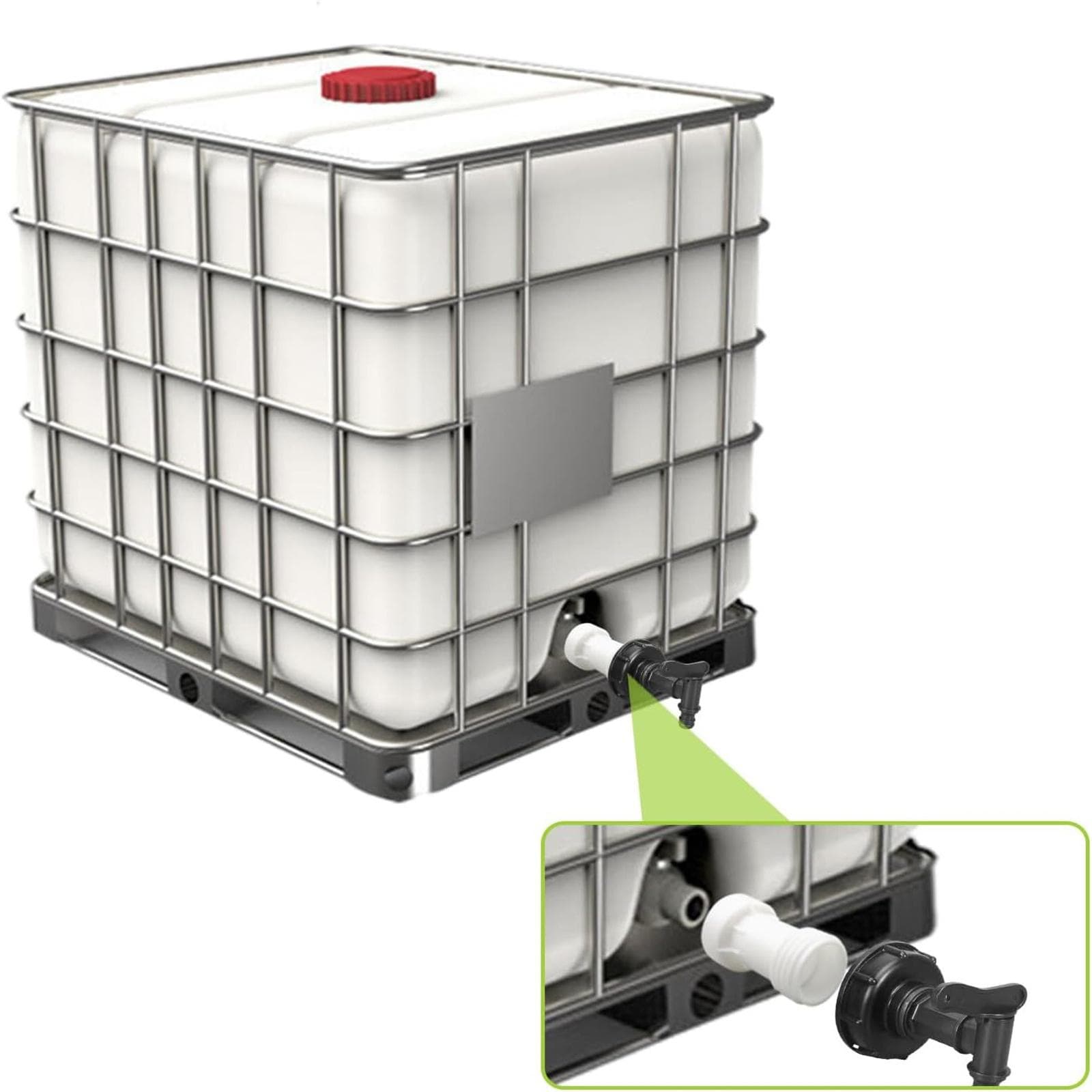 Acessório de conexão de tubo de extensão de barril IBC Ton com design de rosca grossa garante operação flexível e rápida