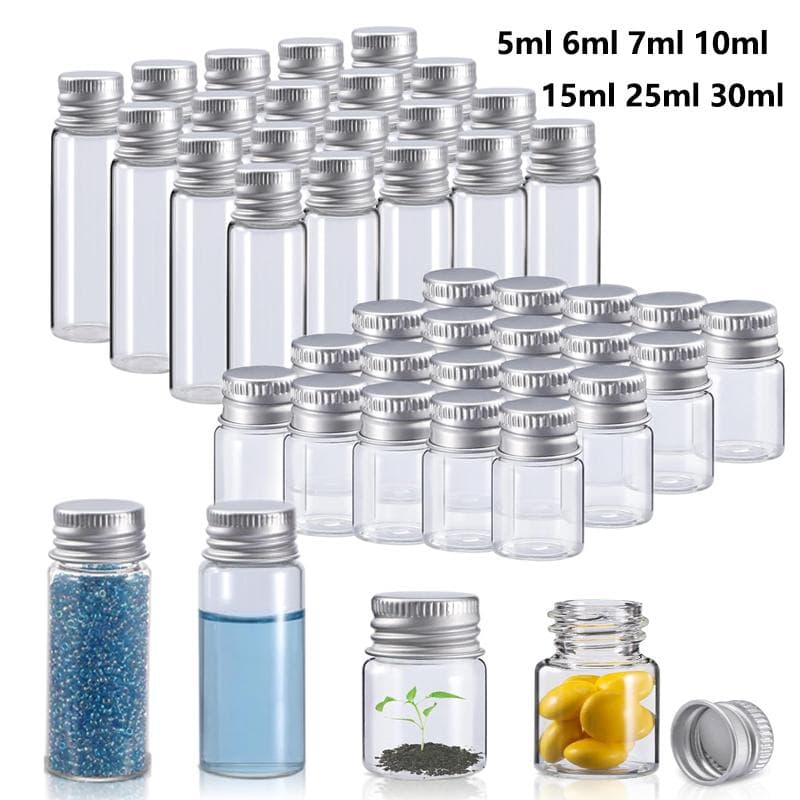5ml 6ml 7ml 15ml 25ml garrafas de vidro vazias frascos de garrafa vazios com tampa de rosca