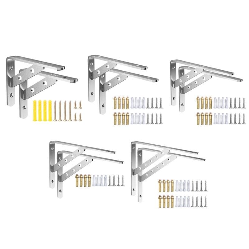 2 Peças Suporte de Aço Inoxidável Articulação Suportes Triangulares Resistente à Ferrugem Suportes de Prateleira Ferragens Suportes para Móveis