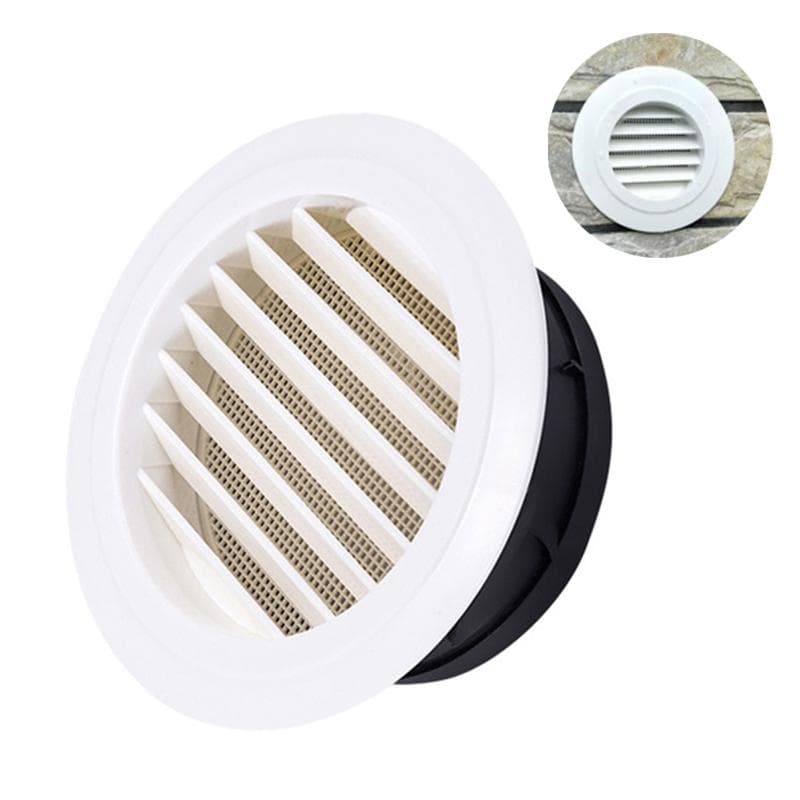 Grelha de Ventilação de Ar de Parede Exterior Plástico Redondo Grelha de Ventilação de Exaustão de Ar Dutos