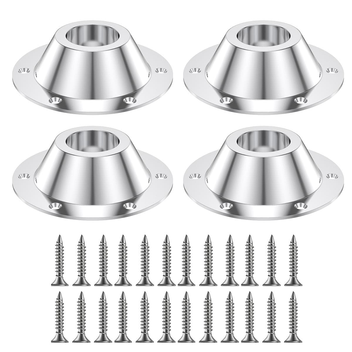 2PCS/Conjunto Base de Mesa para RV Pedestal de Alumínio Base de Mesa Flange Base de Montagem no Chão para Mesa RV Substituição de Ferragens para