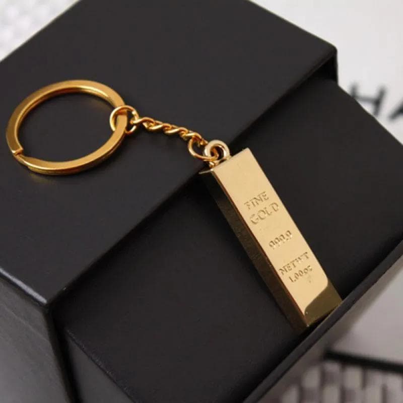 Chaveiro Barra de Ouro Simulação Pequeno Presente Pingente Chaveiro Tijolo de Ouro