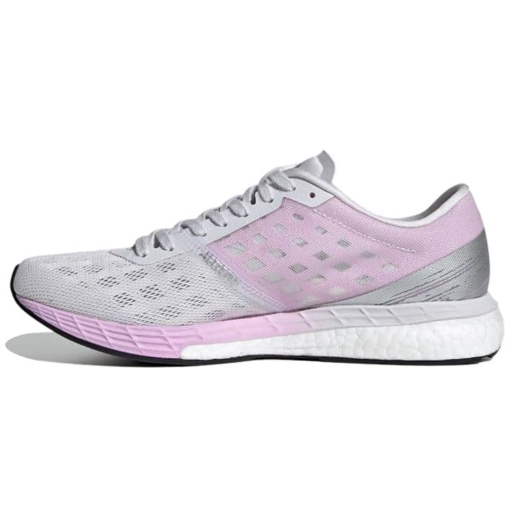 Adidas Adizero Boston 9 Cinza Escuro Lilás Claro Tênis Femininos Branco Nuvem FW2213 cm
