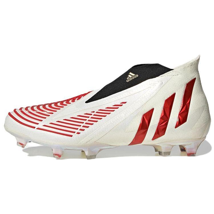 adidas Predator Edge+ FG Off White Vermelho Vibrante Tênis Masculino Dourado-Metálico GV7384 cm