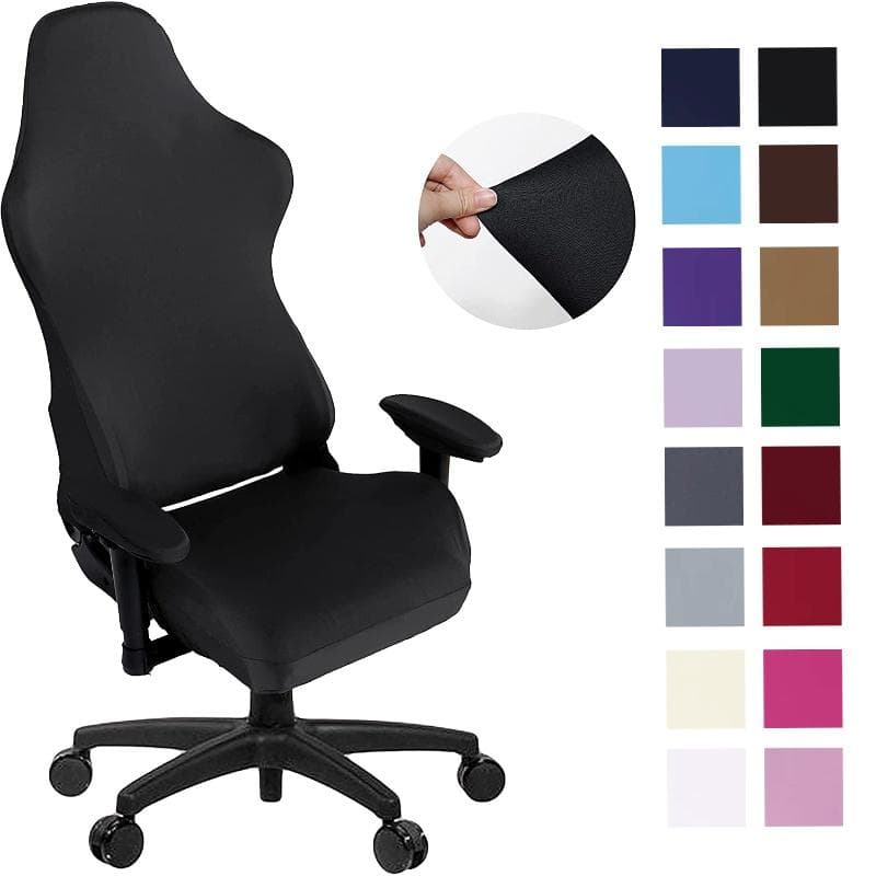 Tampas elásticas do poliéster dos Slipcovers ergonômicos da cadeira do jogo de computador do escritório bordeaux