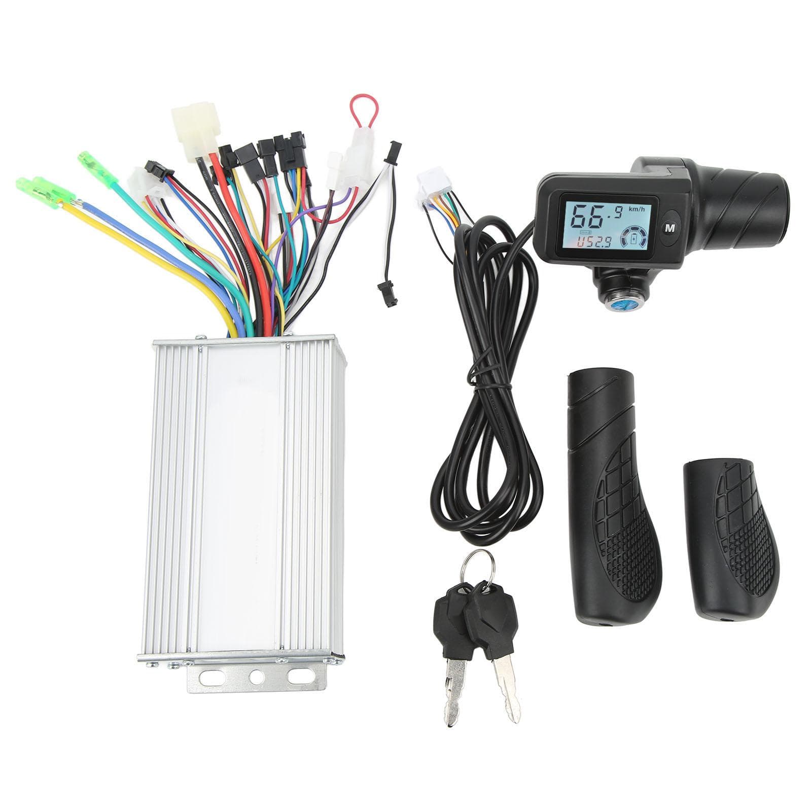 Kit Controlador de Motor para Bicicleta Elétrica 36V 48V 500W Controlador de Motor com Manopla de Aceleração Metade 805 Painel LCD