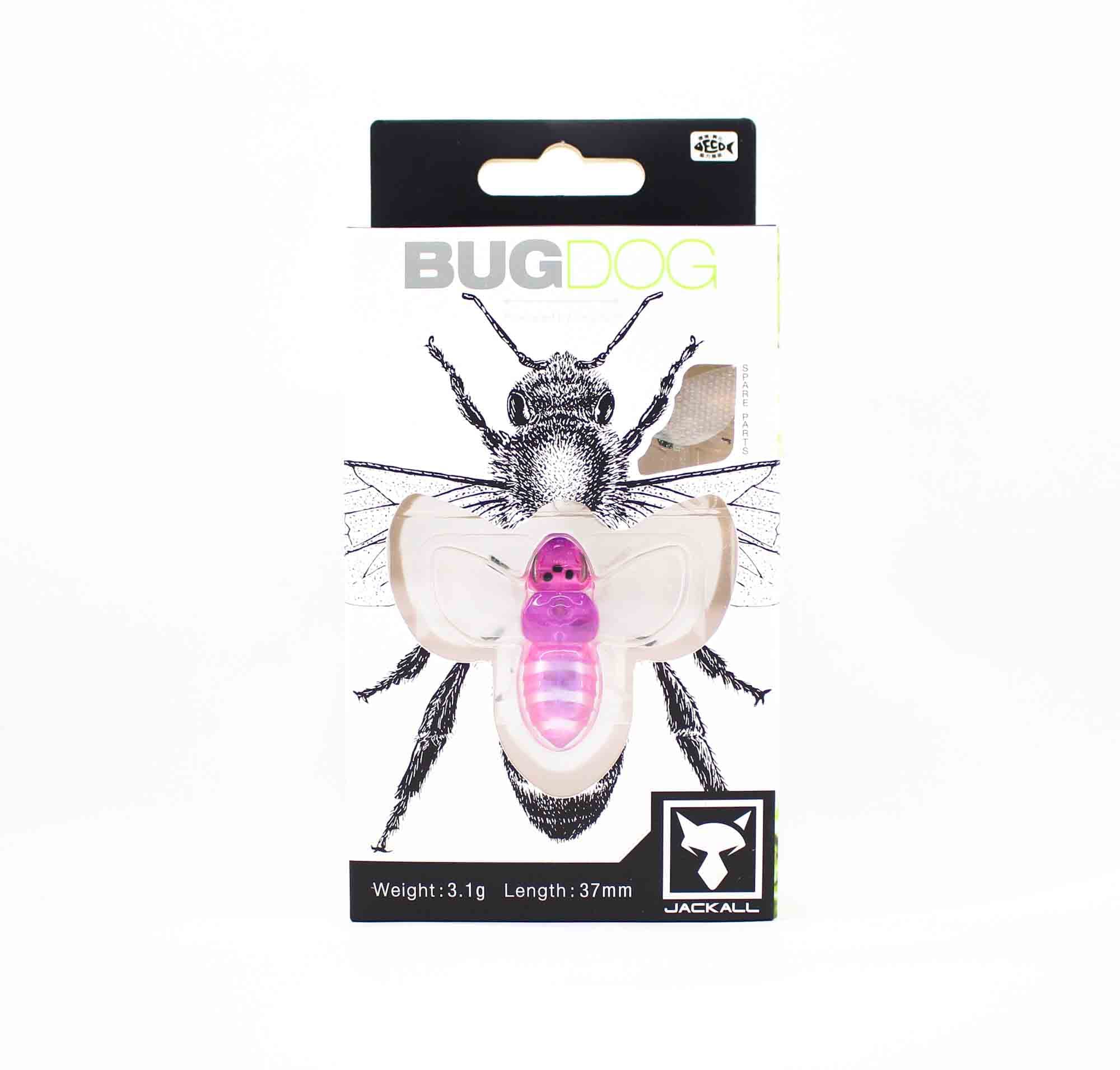 Jackall Bugdog 37mm Isca Flutuante Inseto Rosa (09h30)