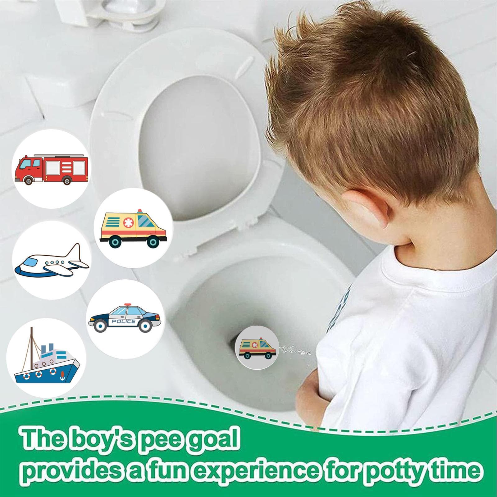 Adesivos para treinamento de penico Pee Targets Adesivo para mictório Treinamento para mictório Vaso sanitário V6E9
