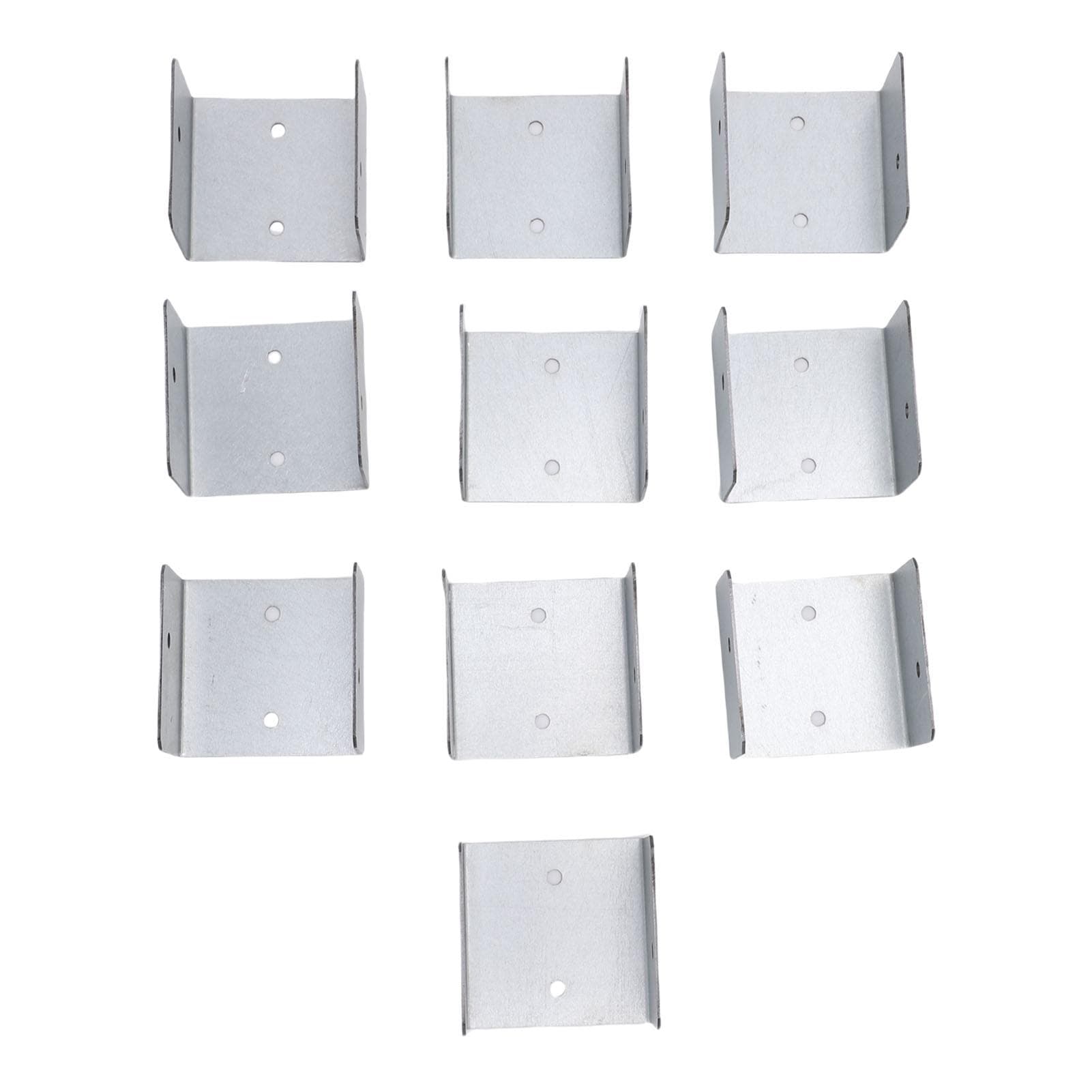 10 peças Fixadores de Postes de Madeira Forma U Aço Galvanizado Antifurto Antivibração Abraçadeiras para Painel de Cerca para Concreto Madeira