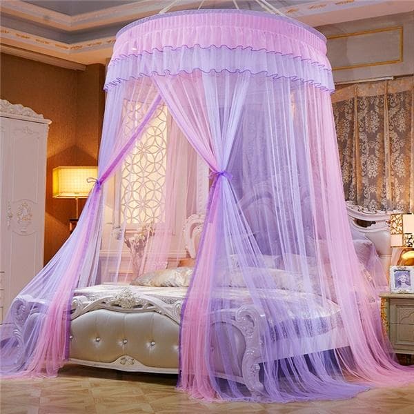 Mosquiteiro montado no teto de princesa, instalação gratuita, domo para casa, cama dobrável, dossel, tenda de princesa, cortina para meninas, rede