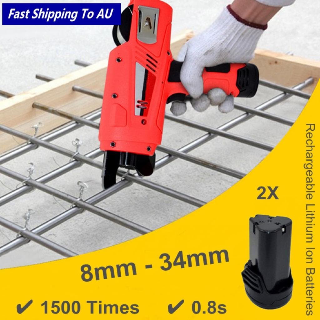 6600 Mah 8mm-34mm Vermelho Automático Portátil Ferramenta Amarradora de Vergalhão Construção Máquina de Amarrar Cintas 12V