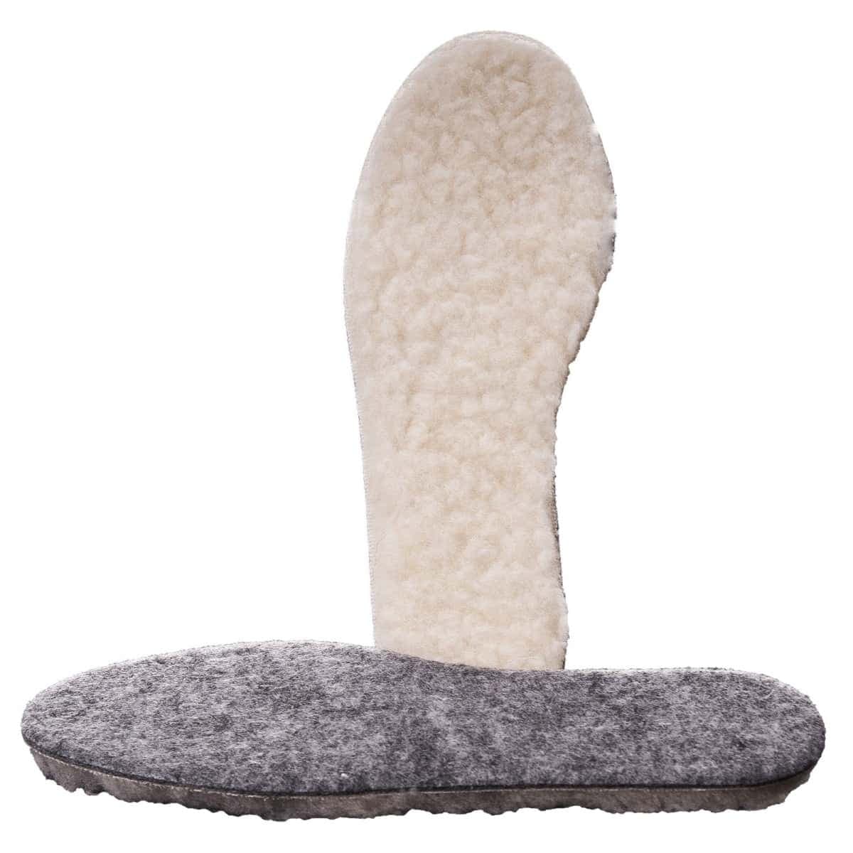 Palmilhas de lã de ovelha de inverno cm branco