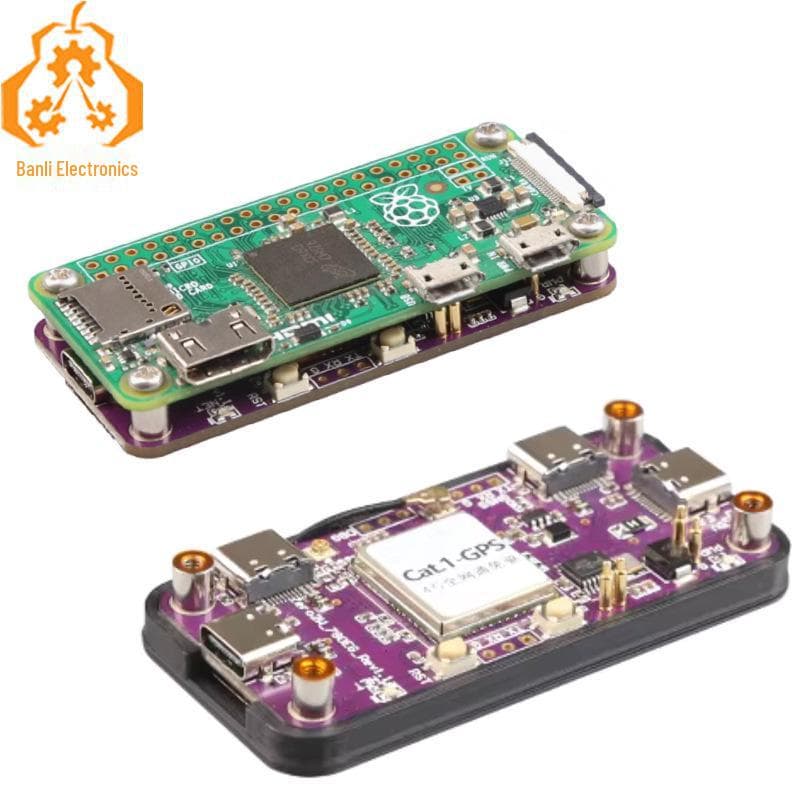 Raspberry Pi Zero 4G Cat1 LTE/GPS/EA/UE com HUB USB e Suporte 2W