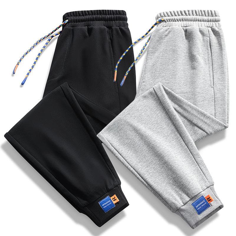 Novas calças esportivas masculinas com cordão solto e acolchoado calças de lazer cm cinzento