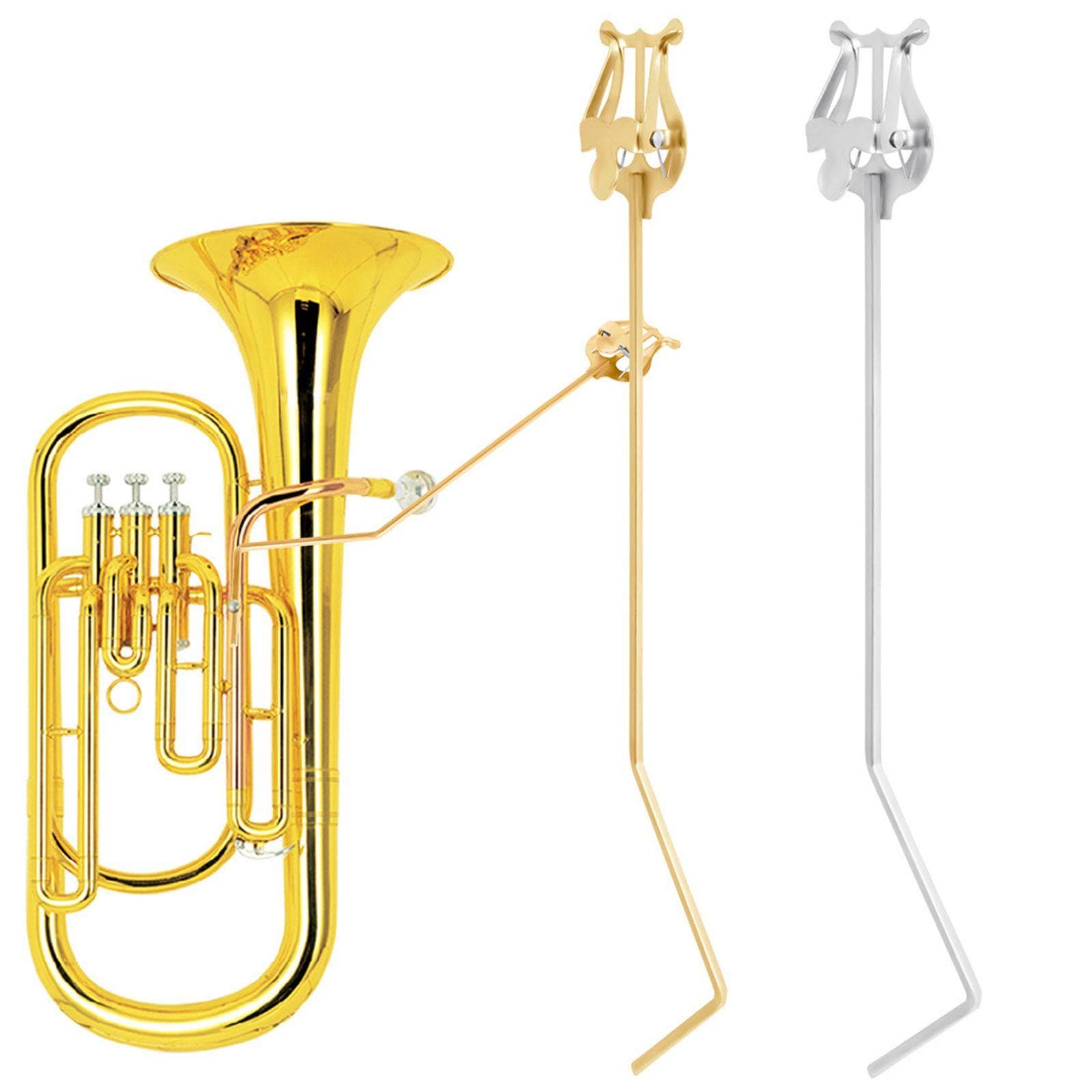 Clipe para Partitura com Galvanoplastia de Metal Suporte de Partitura para Lira de Marcha de Tuba Suporte para Partitura Musical de Instrumento de Lat
