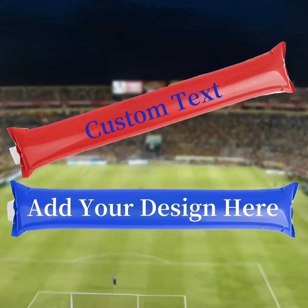 Personalizado 50 peças de bastão de torcida inflável, bastão inflável, bastão de torcida, balão, fabricante de barulho, balão, festa de