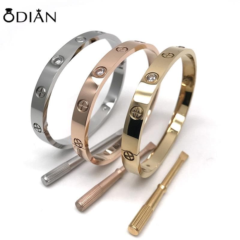 Joias de Marca de Luxo Moda Aço Inoxidável Cruz Pingente Joias de Luxo Pulseira LOVE Pulseiras PARAFUSO Presente para Casal