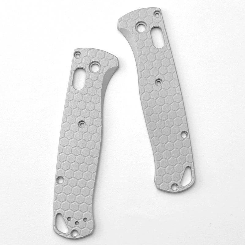1 Pair Aluminium Alloy Folding Knife Scales Handle Patches for Bugout 535 Knives Shank Grip DIY Make Repair No-Slip