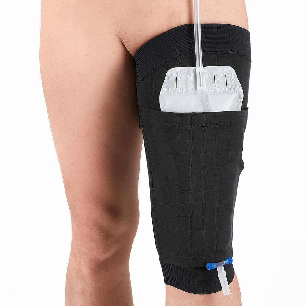 Saco de Drenagem para Cuidador à Prova de Vazamentos Saco para Cateter Reutilizável Manga de Perna Suporte para Saco de Urina Cuidado de Cama para