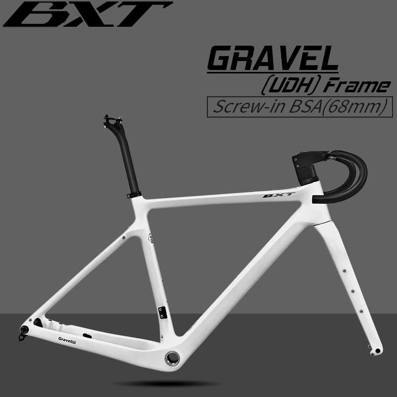 BXT T1000 Quadro de Carbono para Gravel Quadro para Bicicleta de Gravel com Freio a Disco Eixo Passante 700C/27.5er Quadro de Bicicleta de Estrada Rot