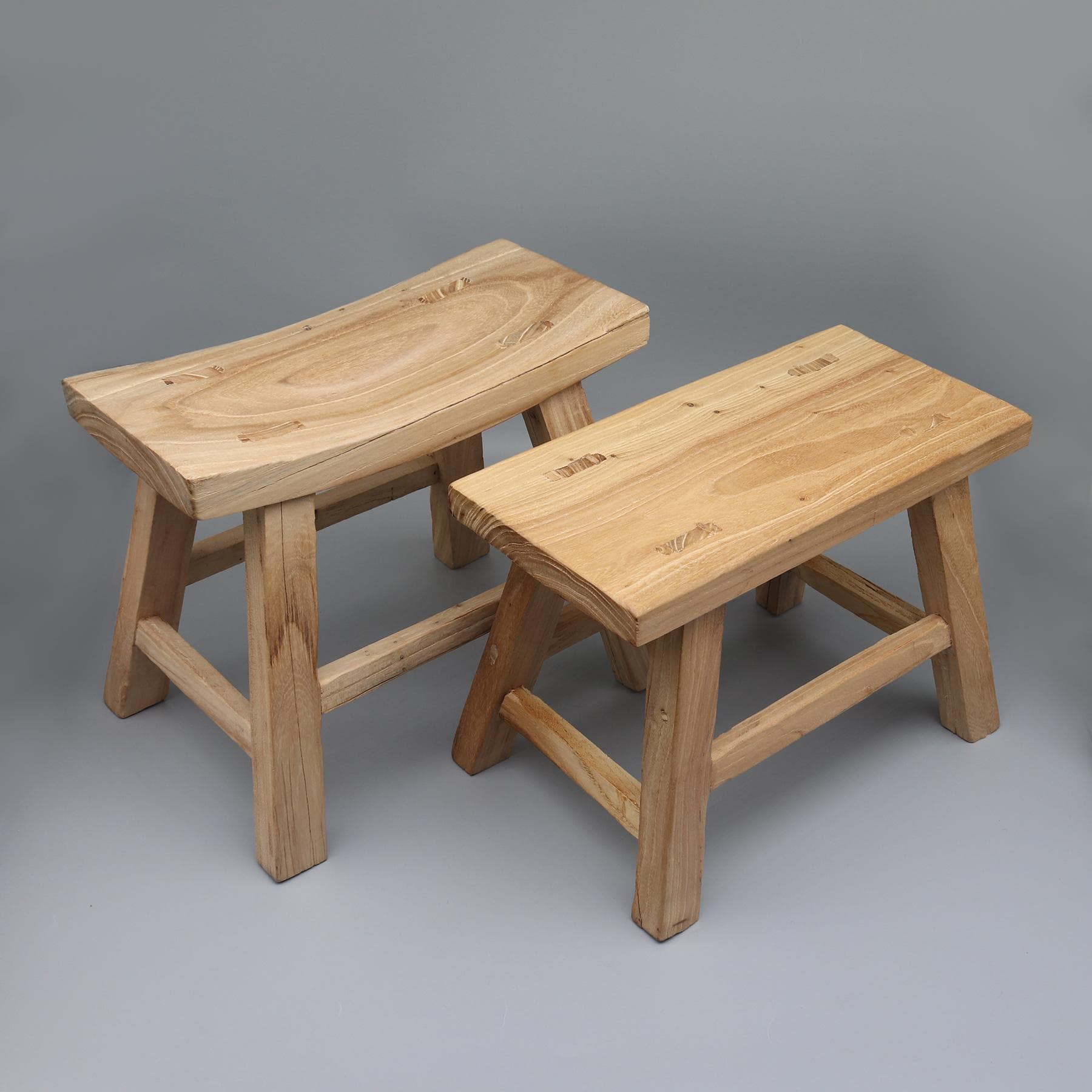 For Mortise and Tenon Jointed Wooden Stool, Newly Made Little Seater, Plant Stand