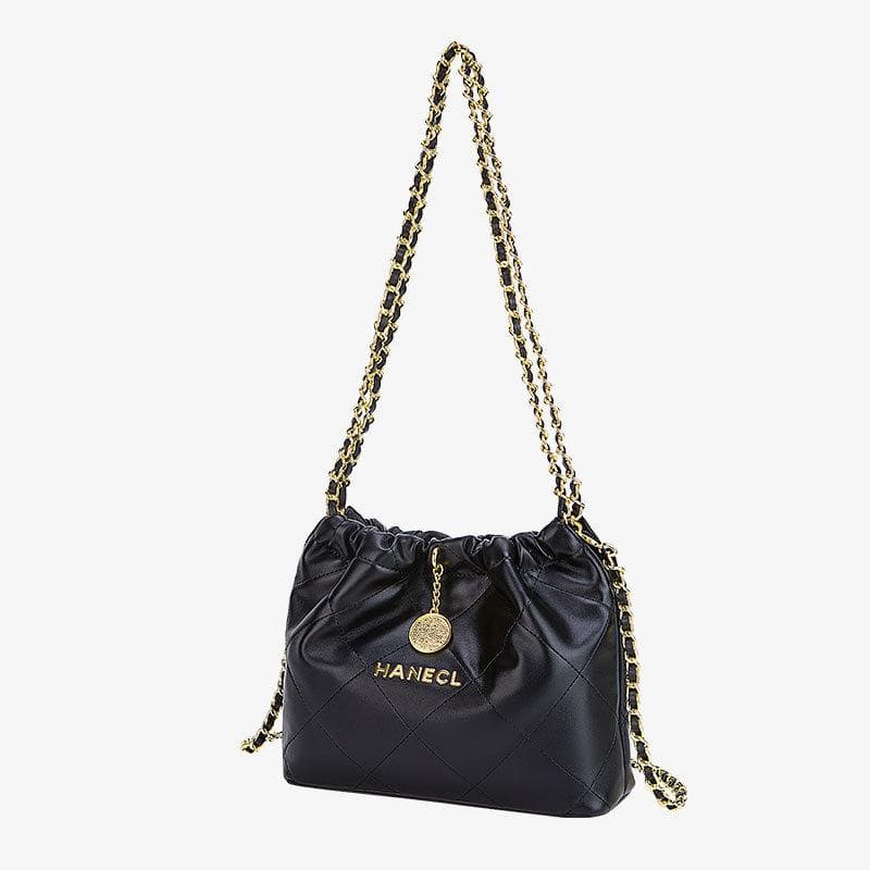Bolsa Saco de Grande Capacidade Estilo Preguiçoso, Nova Bolsa de Ombro Feminina de Verão, Bolsa Tote com Corrente de Malha Diamantada de Luxo Leve
