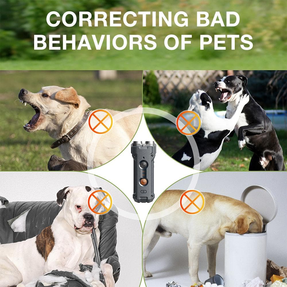 Repelente Ultrassônico para Cães de 30 Pés Repelidor de Cães de Cabeça Dupla Dispositivo de Treinamento Anti Latidos Treinador de Cães