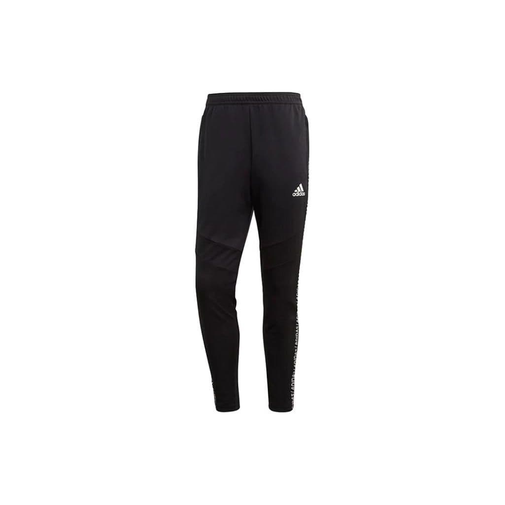 Adidas Solid Color Football Training Joggers With Letter Logo Men Bottoms Black GH6630 cm