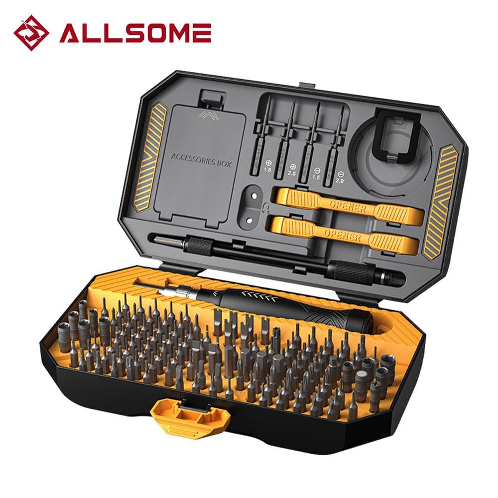 Chave de Fenda Magnética Allsome JM-8183 com Pontas CR-V para Reparo de Celular, Computador, Tablet - Ferramentas Manuais
