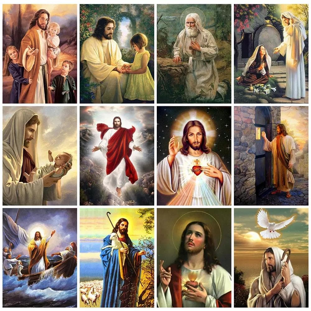 Pintura diamante completa redonda/quadrada nova chegada jesus 5d diamante mosaico religião completa bordado artesanato multicor