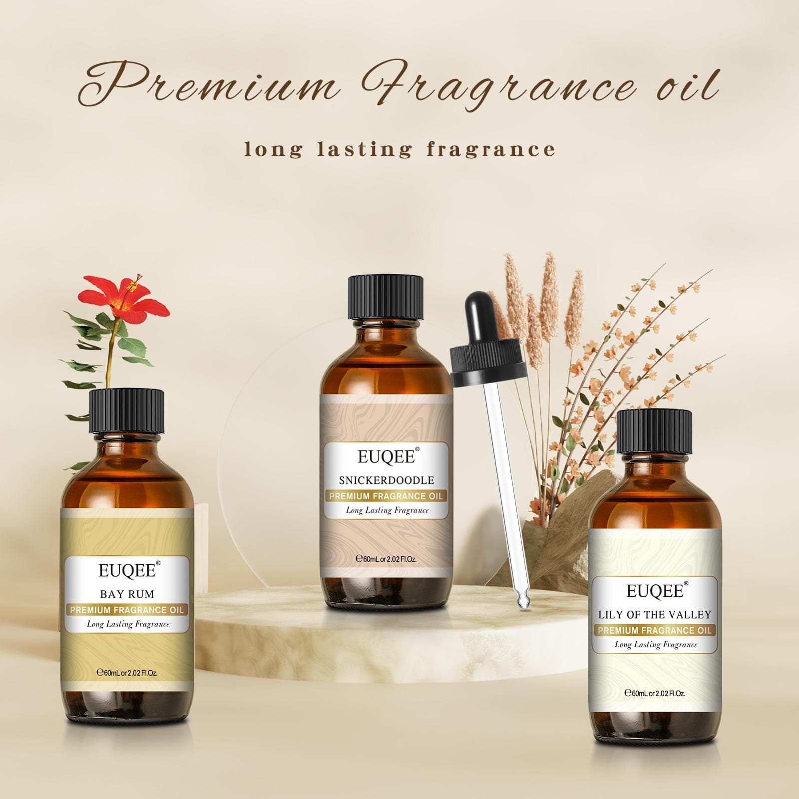 Euqee 60ml óleos essenciais gardênia chá verde lilás óleos de fragrância para aromaterapia difusor umidificador diy perfume cabelo & cuidados