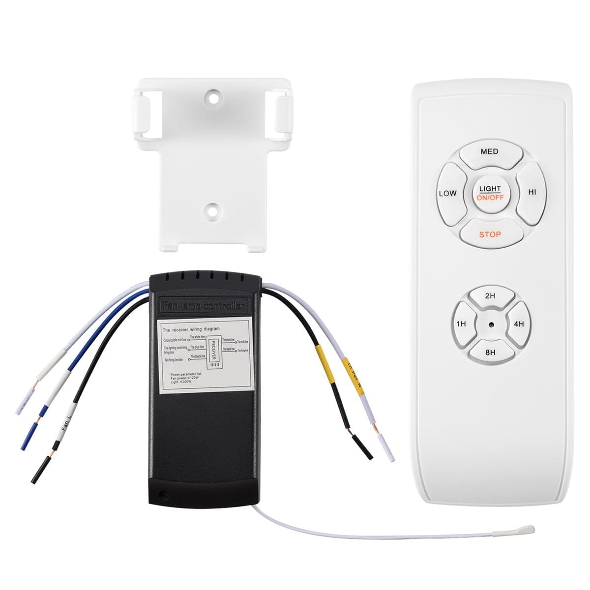 Kit de controle remoto para ventilador de teto, ventiladores de teto universais de tamanho pequeno, controle remoto de luz, velocidade, luz e temporiz