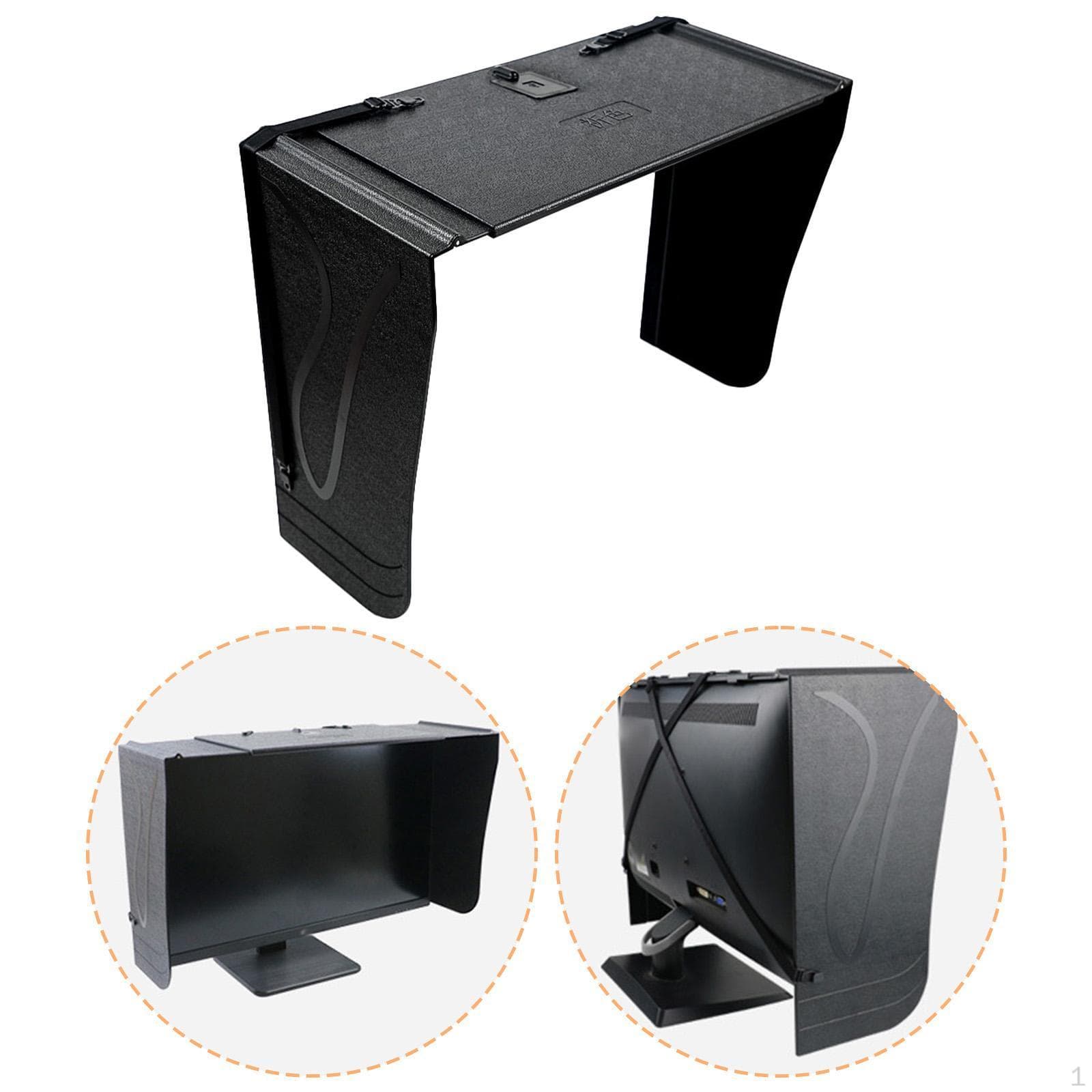 Protetor de Luz para Monitor Largura Ajustável 41cm-71cm Capa Antirreflexo para Profissionais Criativos Leve Encaixa