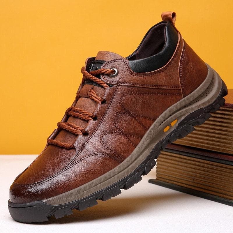 AILADUN Men Sneaker Sapatos Desportivos Casuais Masculinos De Couro Redondo cm preto