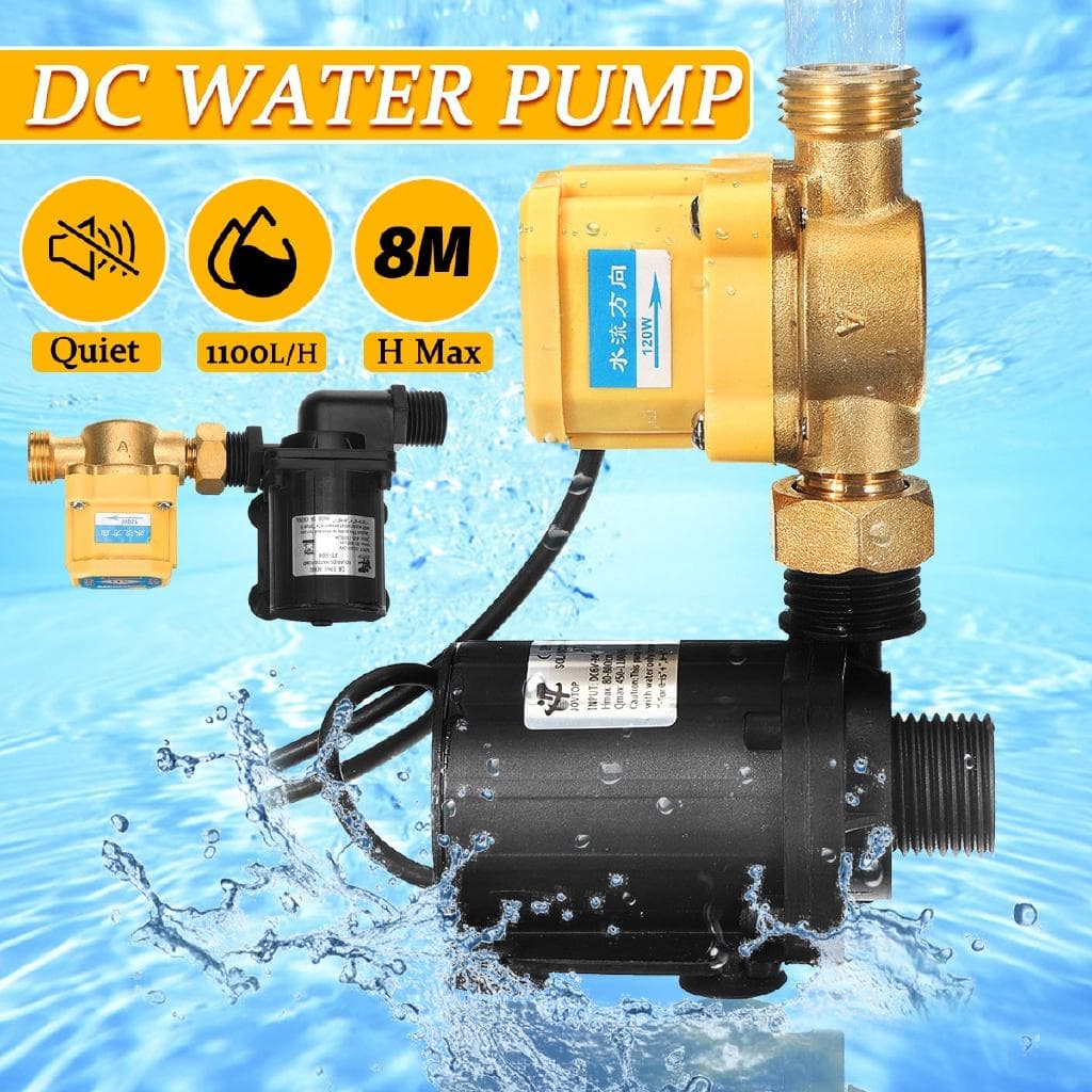 6v-24v dc bomba de água solar aquecedor de água impulsionador máquina cerâmica eixo da bomba motor sem escova interruptor de fluxo da bomba de