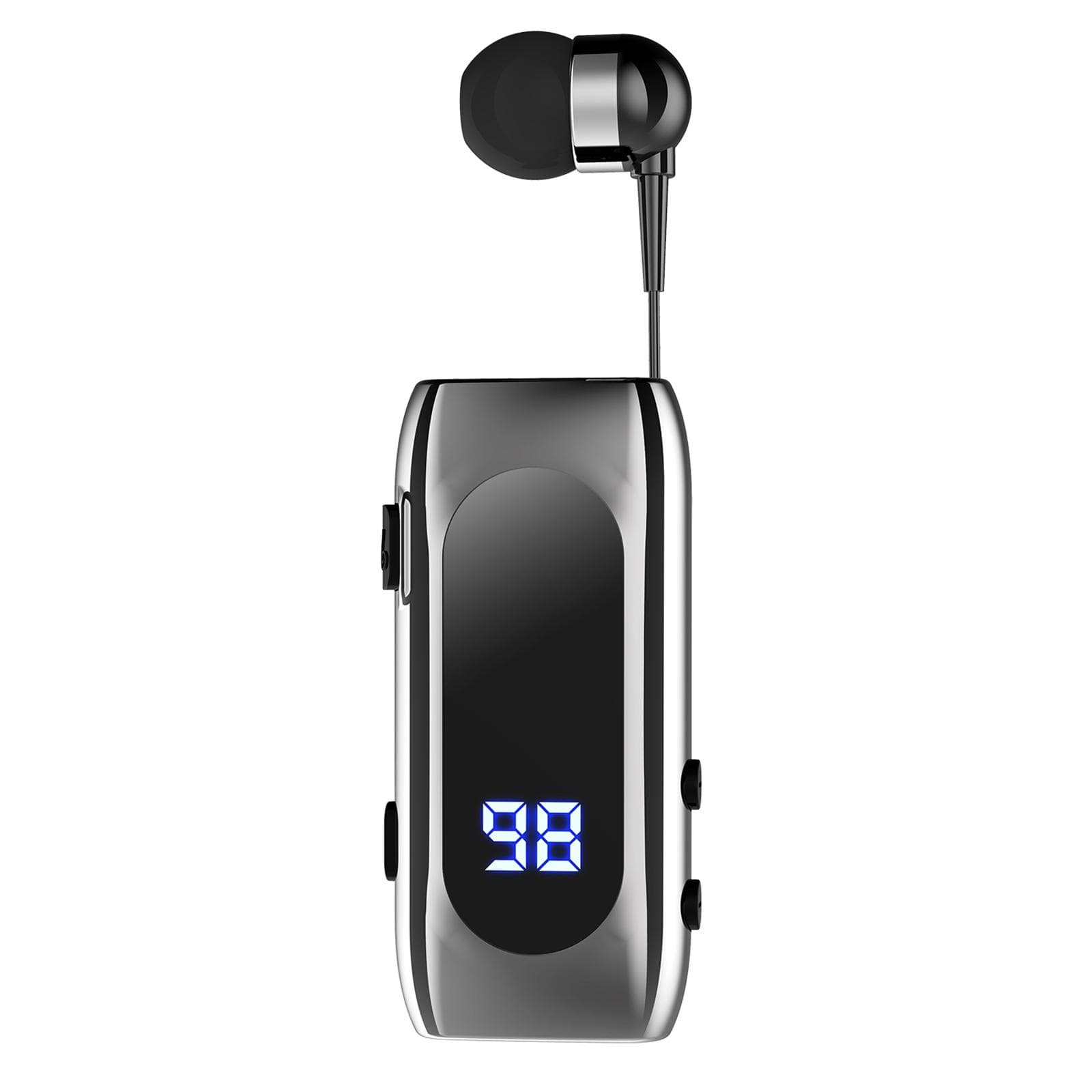 K55 negócios sem fio bt5.2 fone de ouvido intra-auricular retrátil fone de ouvido esportivo mãos-livres prata