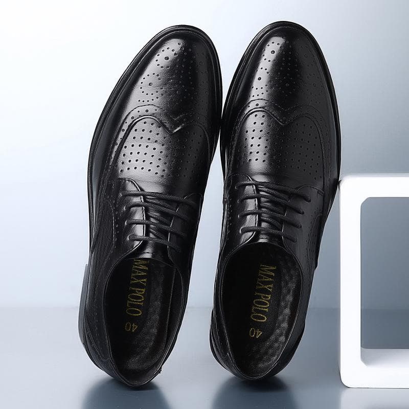 Sapatos sociais de couro genuíno masculinos, sapatos casuais de verão com oco, plus size, luxuosos, de couro de vaca, para negócios, para casamento