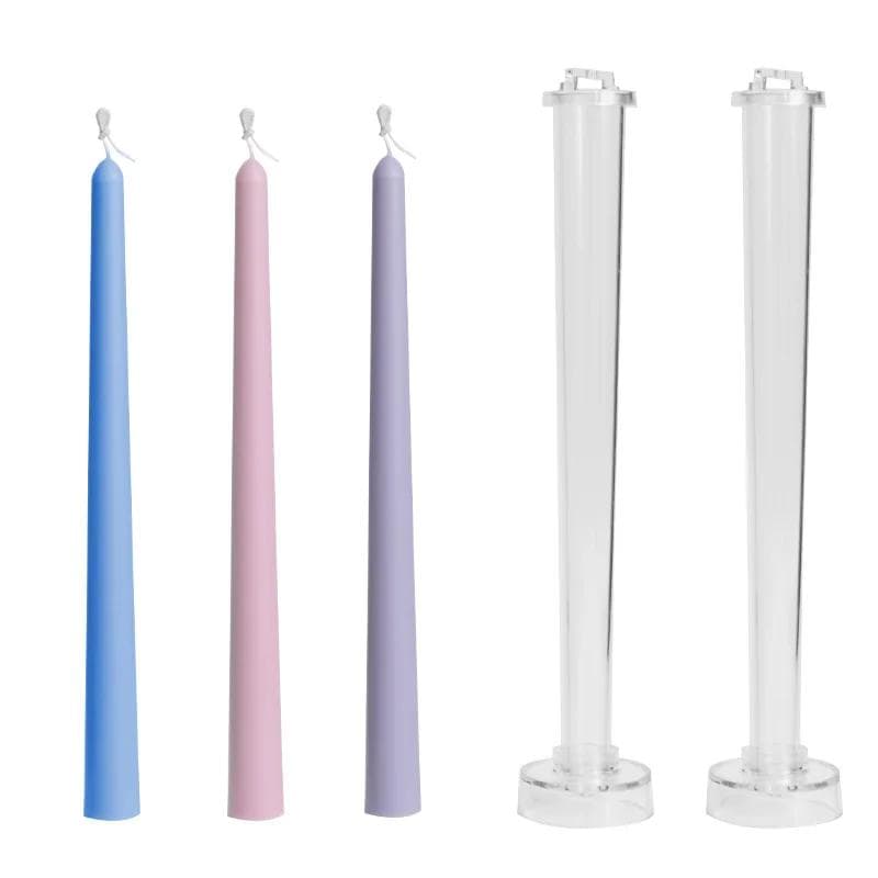 Novo Molde de Vela de Igreja Suporte 3D Vela de Haste Longa Kit de Fabricação de Velas Molde de Acrílico PC Plástico Velas para Jantar à Luz de