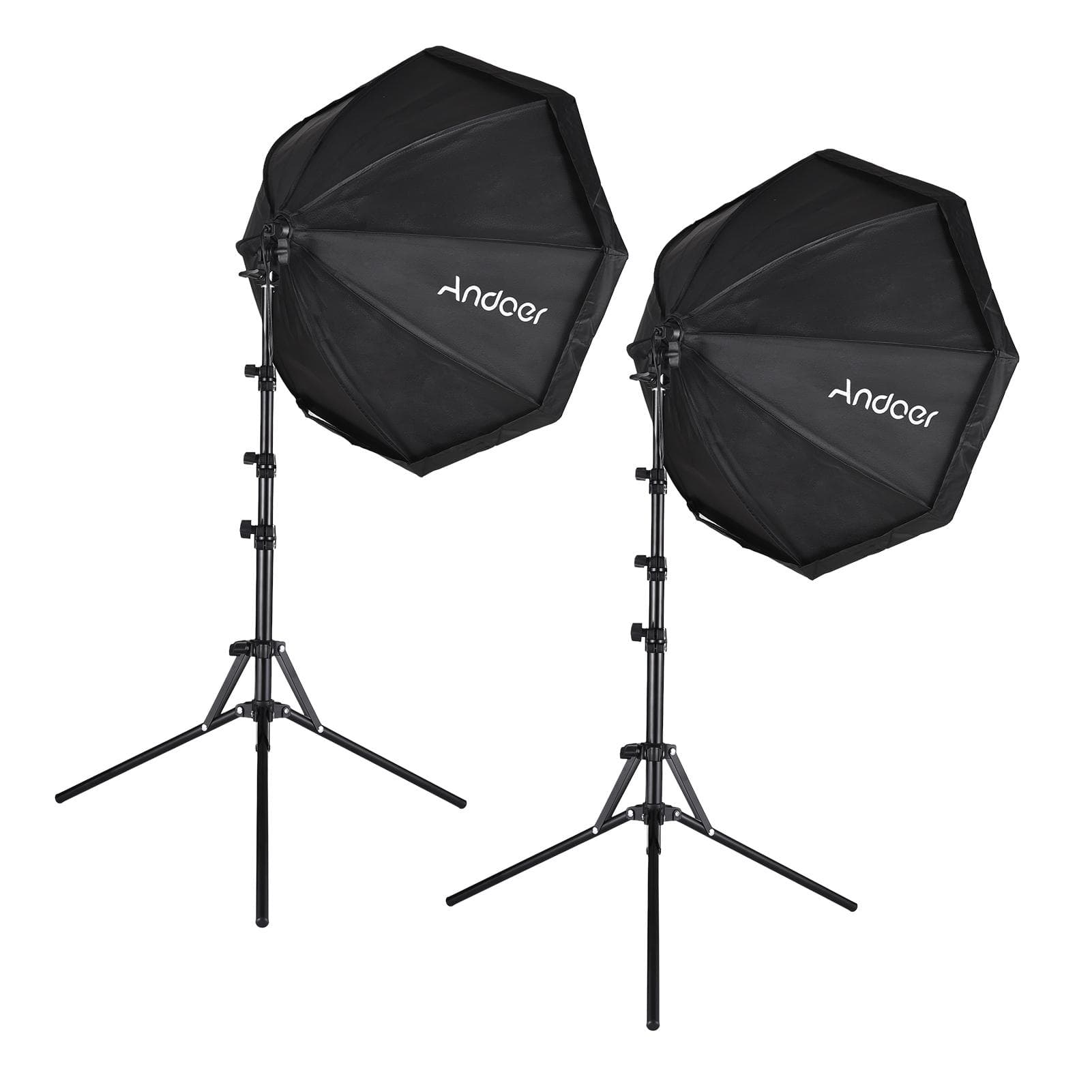 Andoer Kit de Softbox para Fotografia de Estúdio com Softbox Octogonal de Fotografia de 70 cm/28 pol. * 2 + Metal de 1,5 M