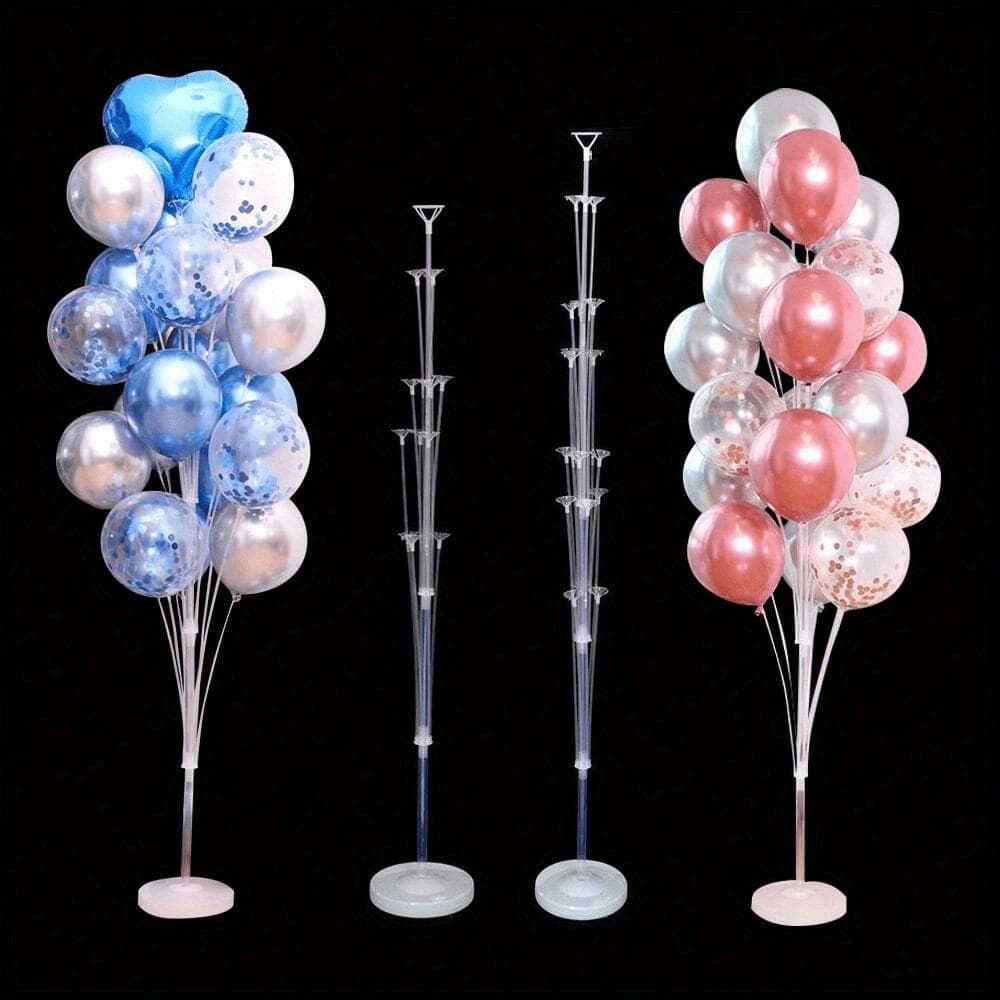 Suporte de Balões com Base e Haste para Decoração de Festa de Casamento e Aniversário. A Base Pode Ser Cheia com Água para Fixar Colunas de