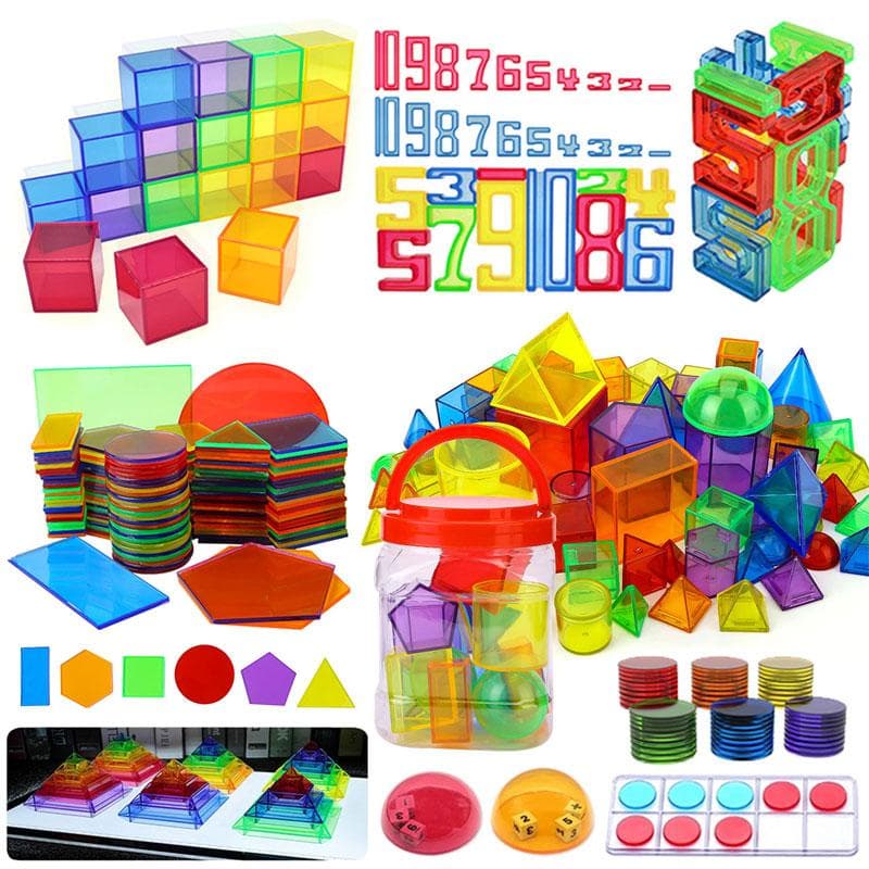 Jogos de mesa de luz Montessori Brinquedos sensoriais Blocos de arco-íris Correspondência de formas Material de aprendizagem em casa aberta para