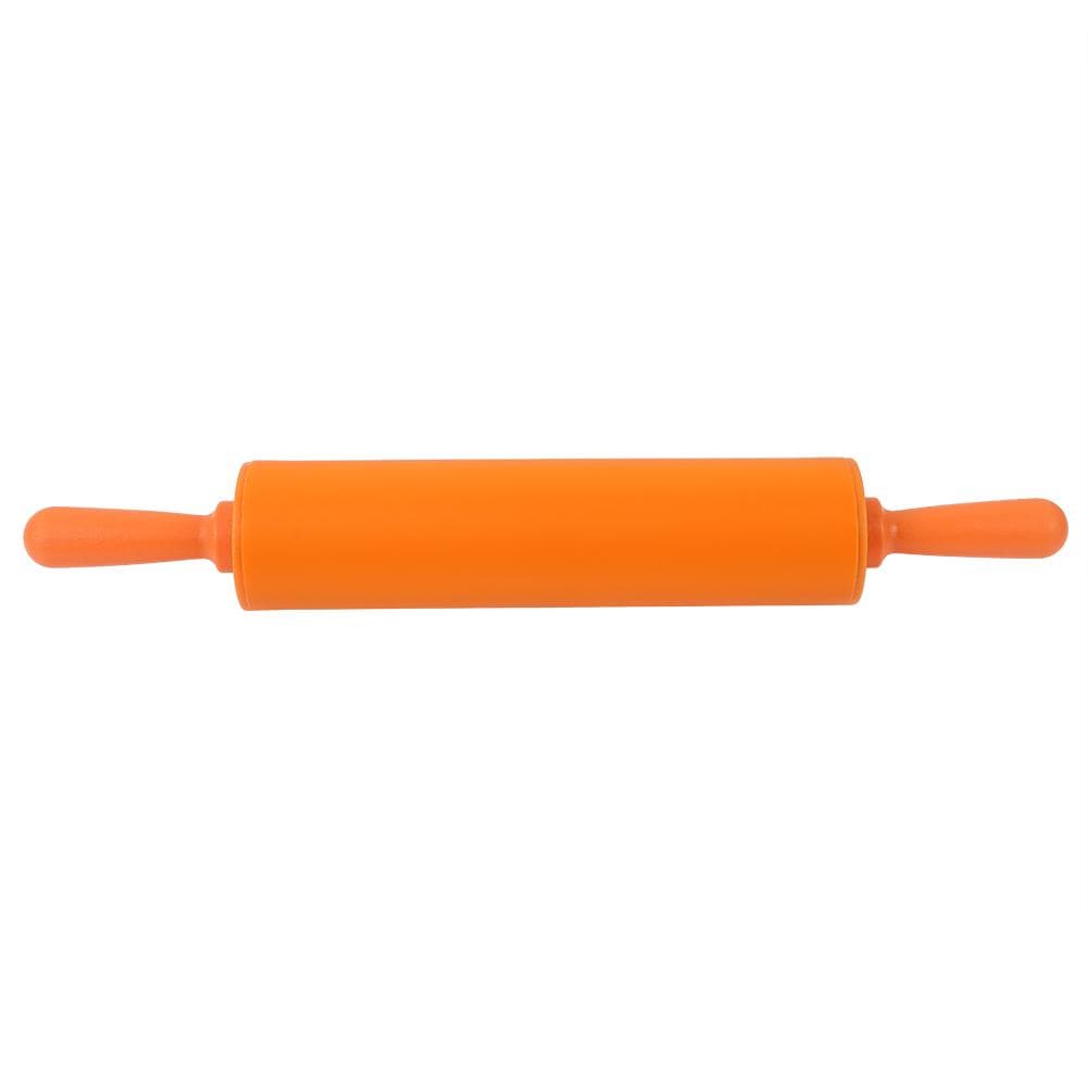 Rolo de massa de silicone colorido restaurante pão caseiro biscoito ferramenta de rolamento de massa (laranja) cor de laranja