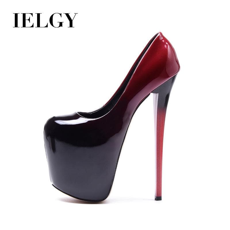 IELGY Salto alto e super 19 cm de salto fino combinando com sapatos femininos sexy plus size cm preto
