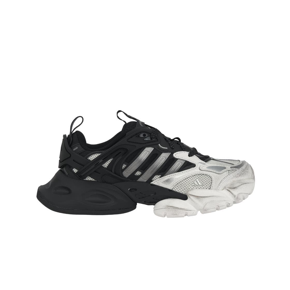Tênis adidas XLG Runner Deluxe Branco Preto Unissex Crystal-White Core-Black Iron-Metallic JR0861 cm