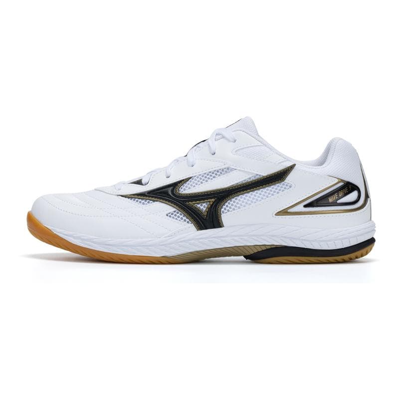 Tênis Unissex Mizuno Wave Drive 9 Branco Preto Dourado 81GA220552 cm